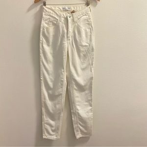 NWT Vintage Calvin Klein High Waisted Wedgie White Denim Jeans